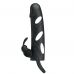 Насадка удлинитель с закрытой головкой с мягким кольцом под мошонку с вибрацией