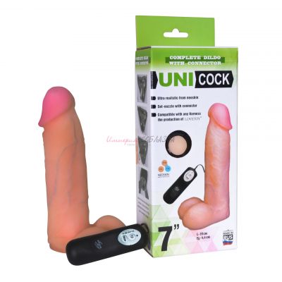 Насадка к страпону UNI COCK 7 с вибрацией